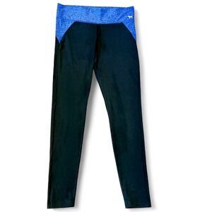 Victoria's Secret PINK Yoga Leggings‎ Black Blue Women's Size Small Athletic